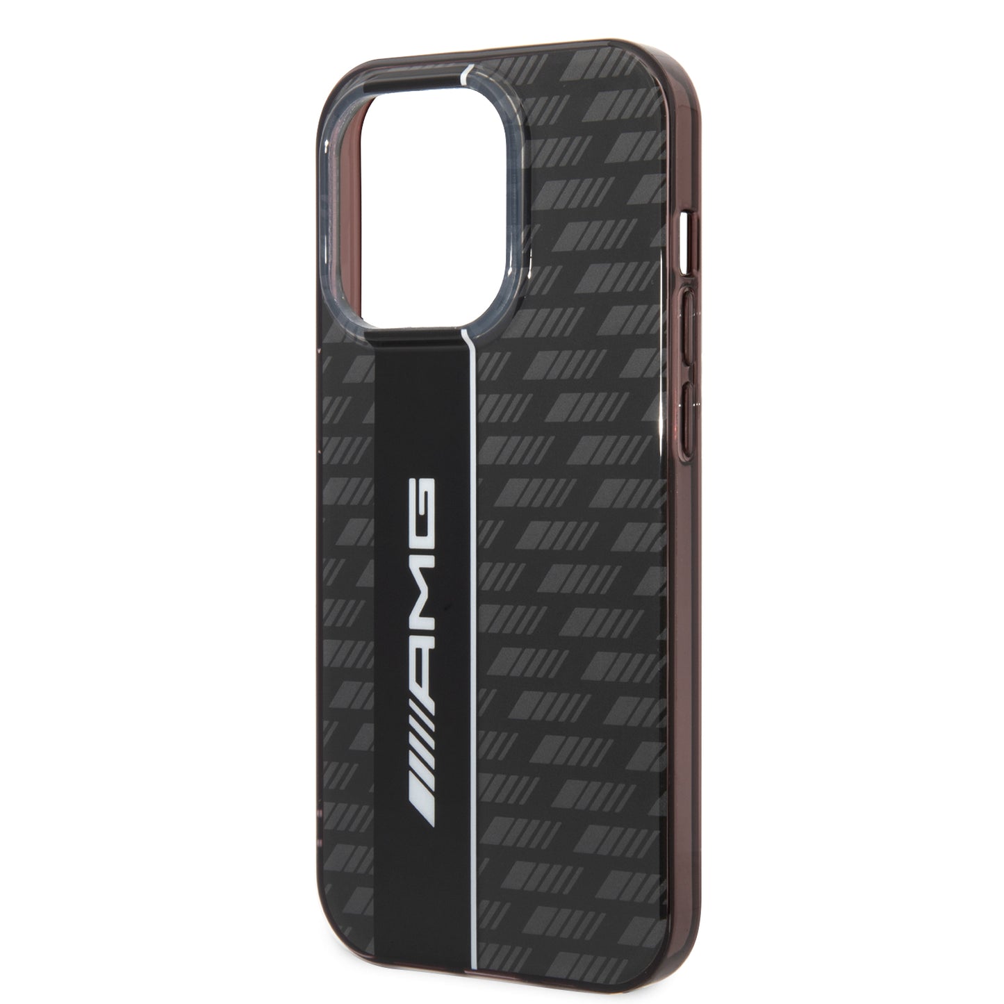 Funda AMG con Patrón Gris para iPhone 14 Pro Max - Negro | Case Original de Lujo