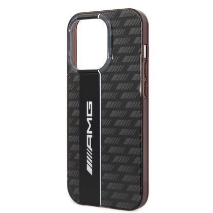 Funda AMG con Patrón Gris para iPhone 14 Pro Max - Negro | Case Original de Lujo