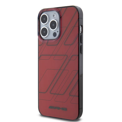 Funda AMG de Lujo para iPhone 15 Pro Max Roja - Patrón de Cuadros | Case Original