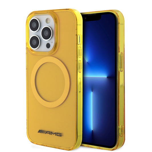 Funda AMG MagSafe para iPhone 15 Pro Amarillo - Case Original de Lujo