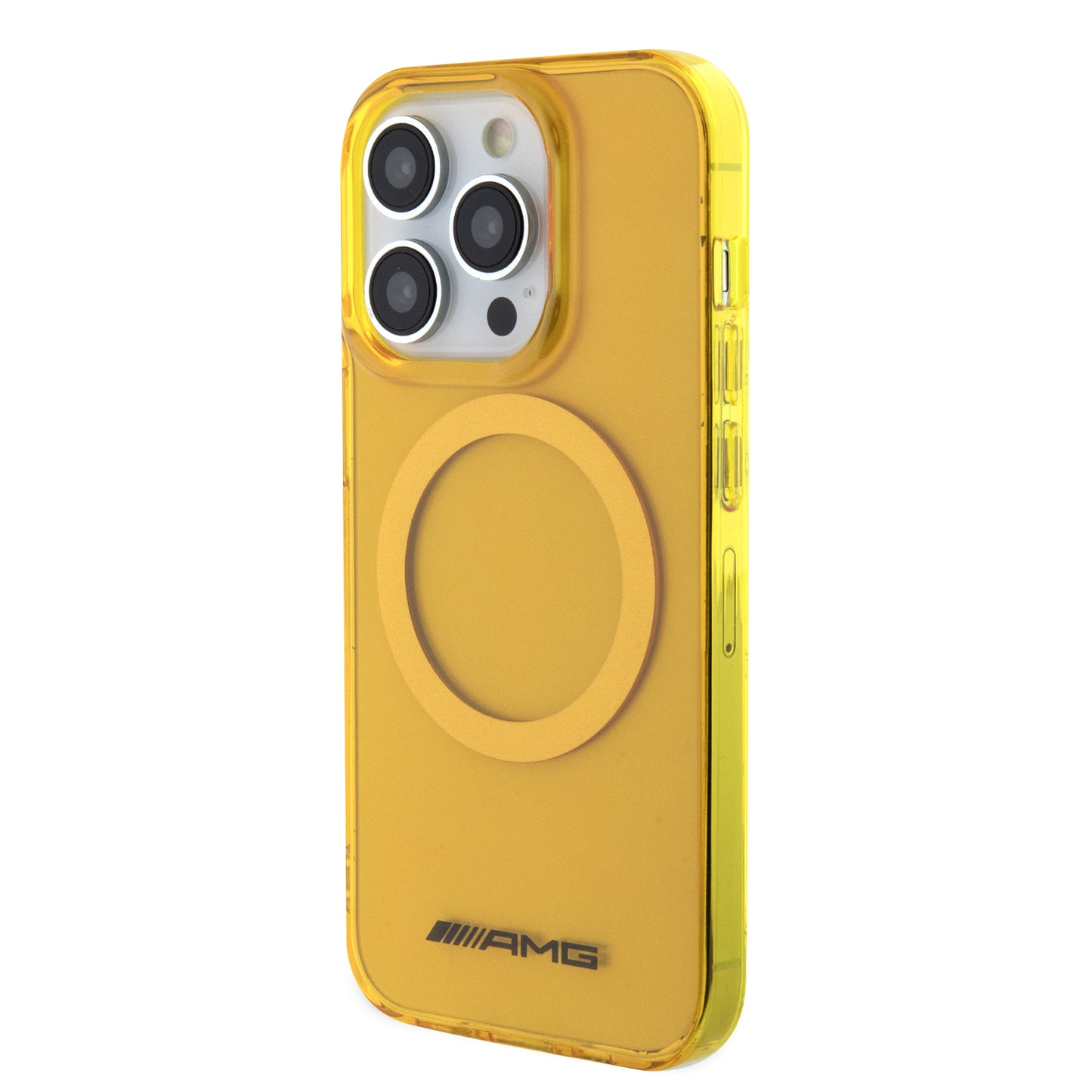 Funda AMG MagSafe para iPhone 15 Pro Amarillo - Case Original de Lujo