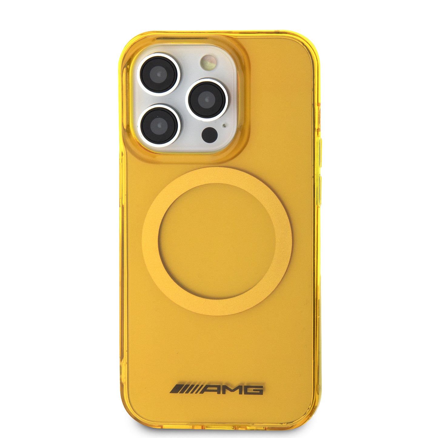 Funda AMG MagSafe para iPhone 15 Pro Amarillo - Case Original de Lujo