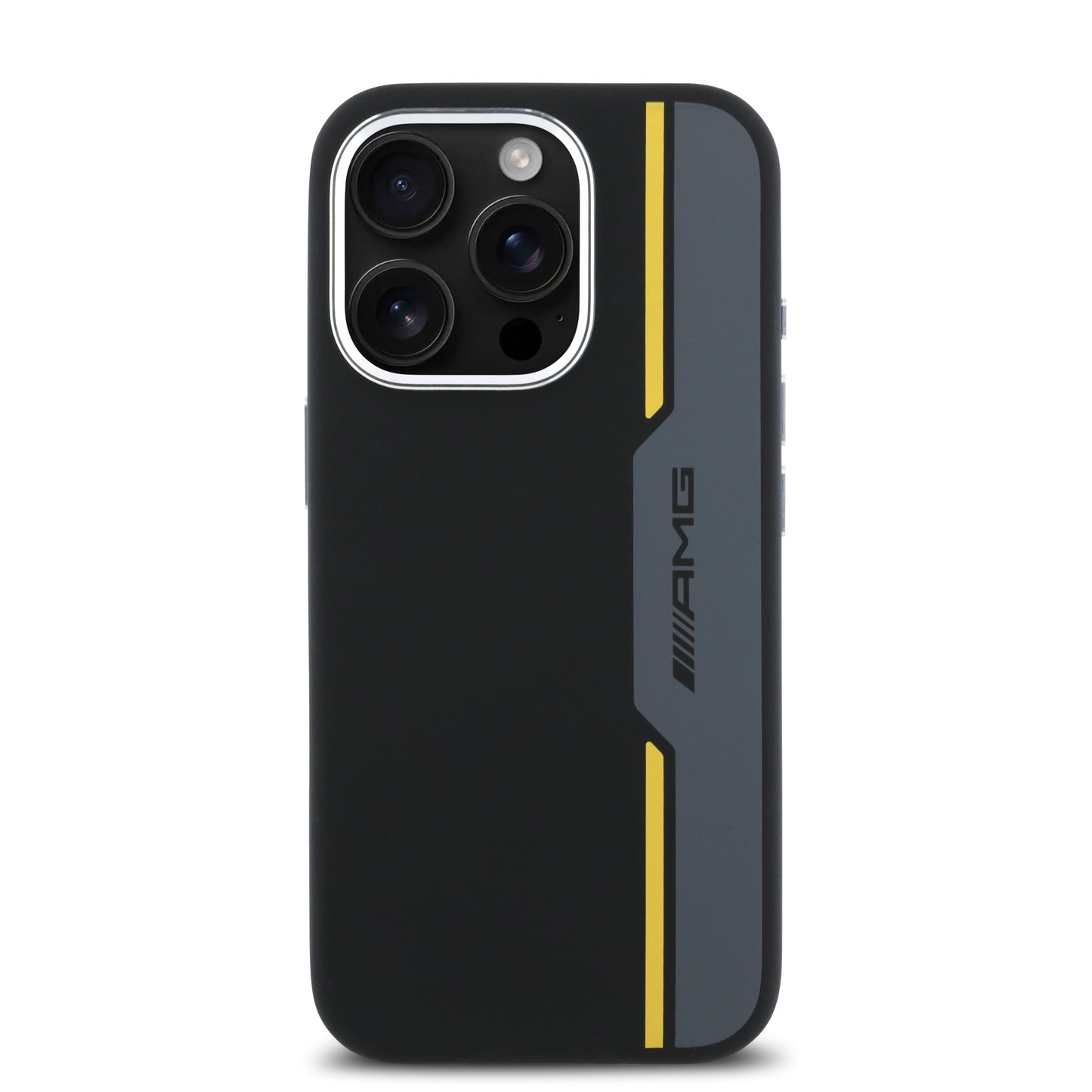 Funda AMG de Silicón Diseño Pista para iPhone 16 Pro Max - Negro | Case Original