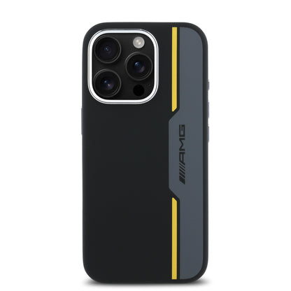 Funda AMG de Silicón Diseño Pista para iPhone 16 Pro Max - Negro | Case Original