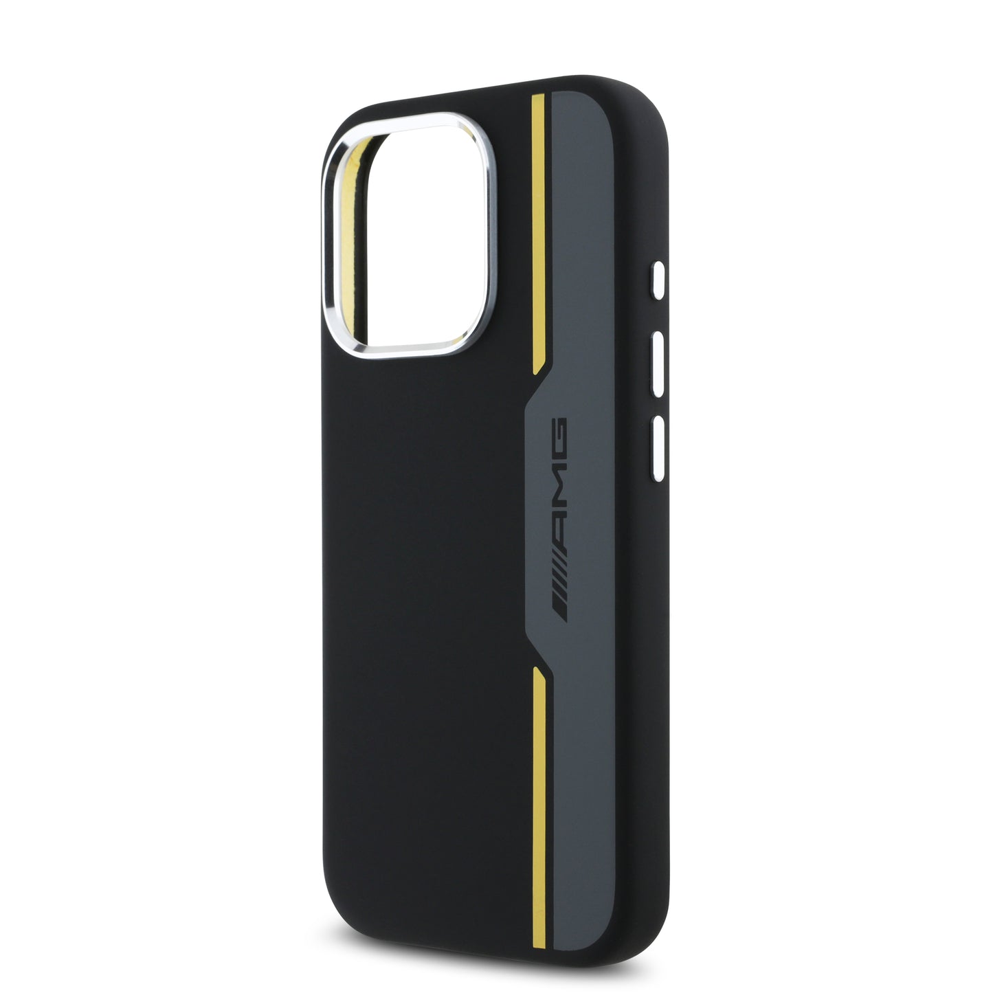 Funda AMG de Silicón Diseño Pista para iPhone 16 Pro Max - Negro | Case Original