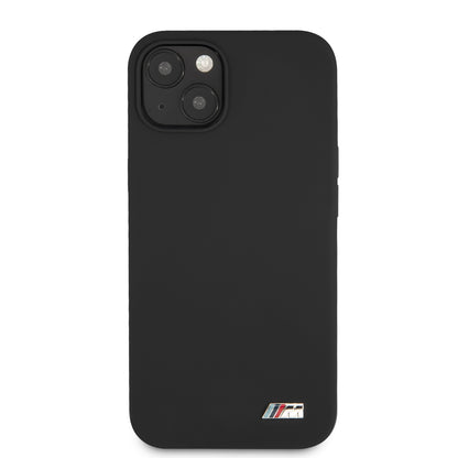 Funda BMW de Silicón con Logo Metálico para iPhone 13 - Negro | Case Original