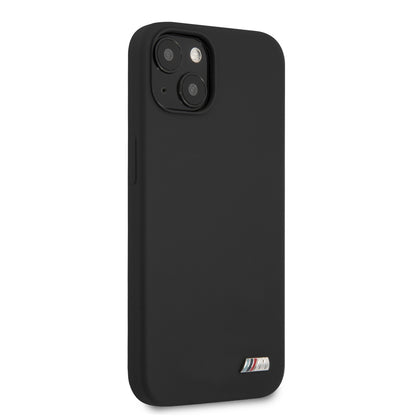 Funda BMW de Silicón con Logo Metálico para iPhone 13 - Negro | Case Original