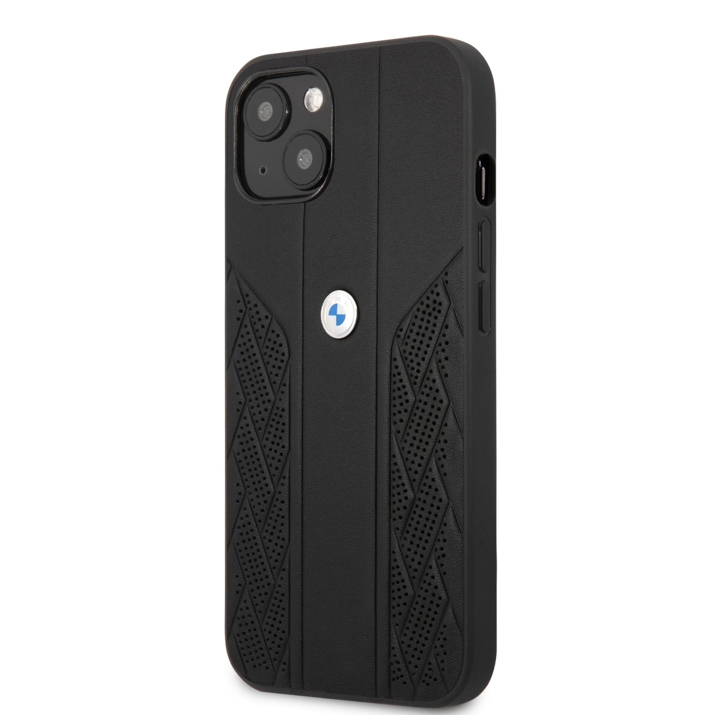 Case BMW de Cuero Perforado para iPhone 13 - Negra | Diseño Deportivo y Elegancia Premium