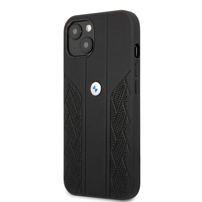 Case BMW de Cuero Perforado para iPhone 13 - Negra | Diseño Deportivo y Elegancia Premium
