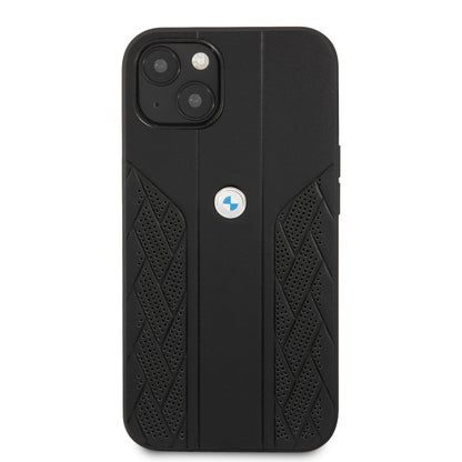 Case BMW de Cuero Perforado para iPhone 13 - Negra | Diseño Deportivo y Elegancia Premium