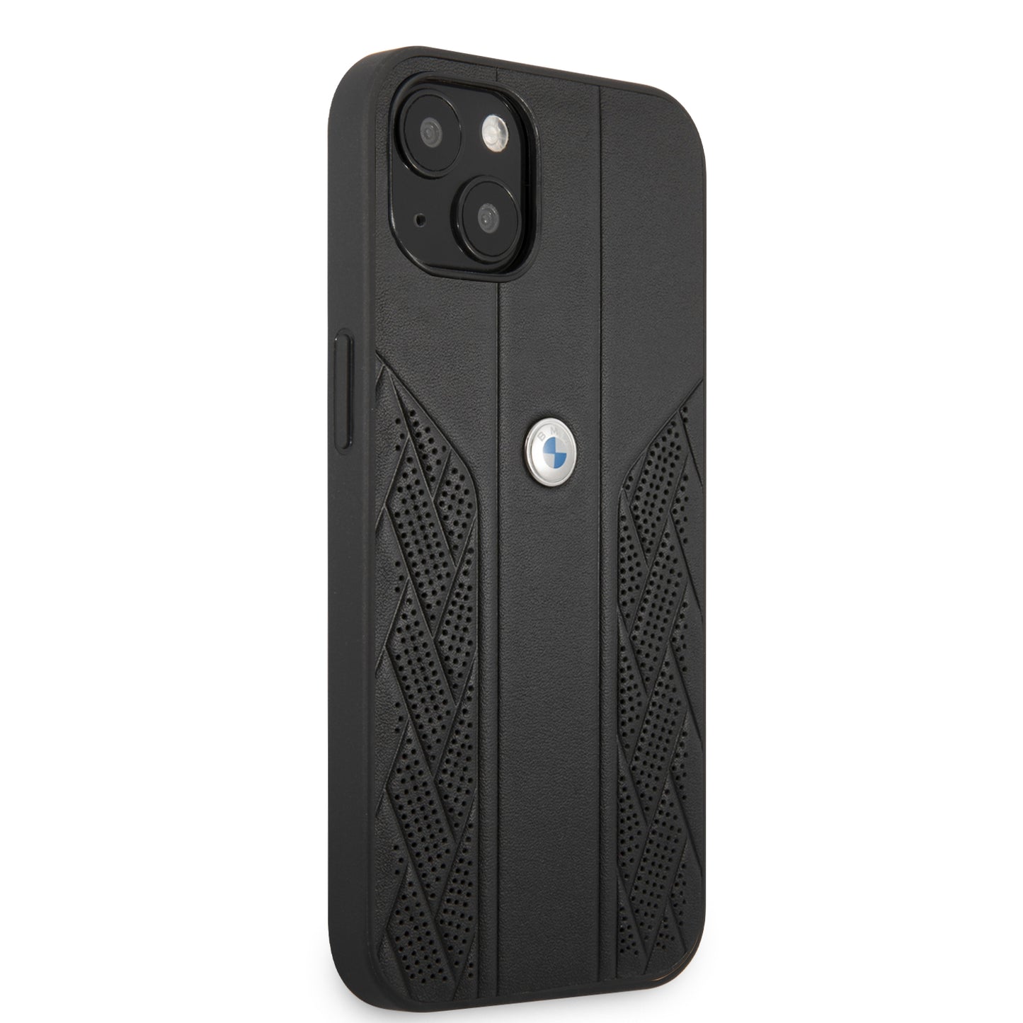 Case BMW de Cuero Perforado para iPhone 13 - Negra | Diseño Deportivo y Elegancia Premium