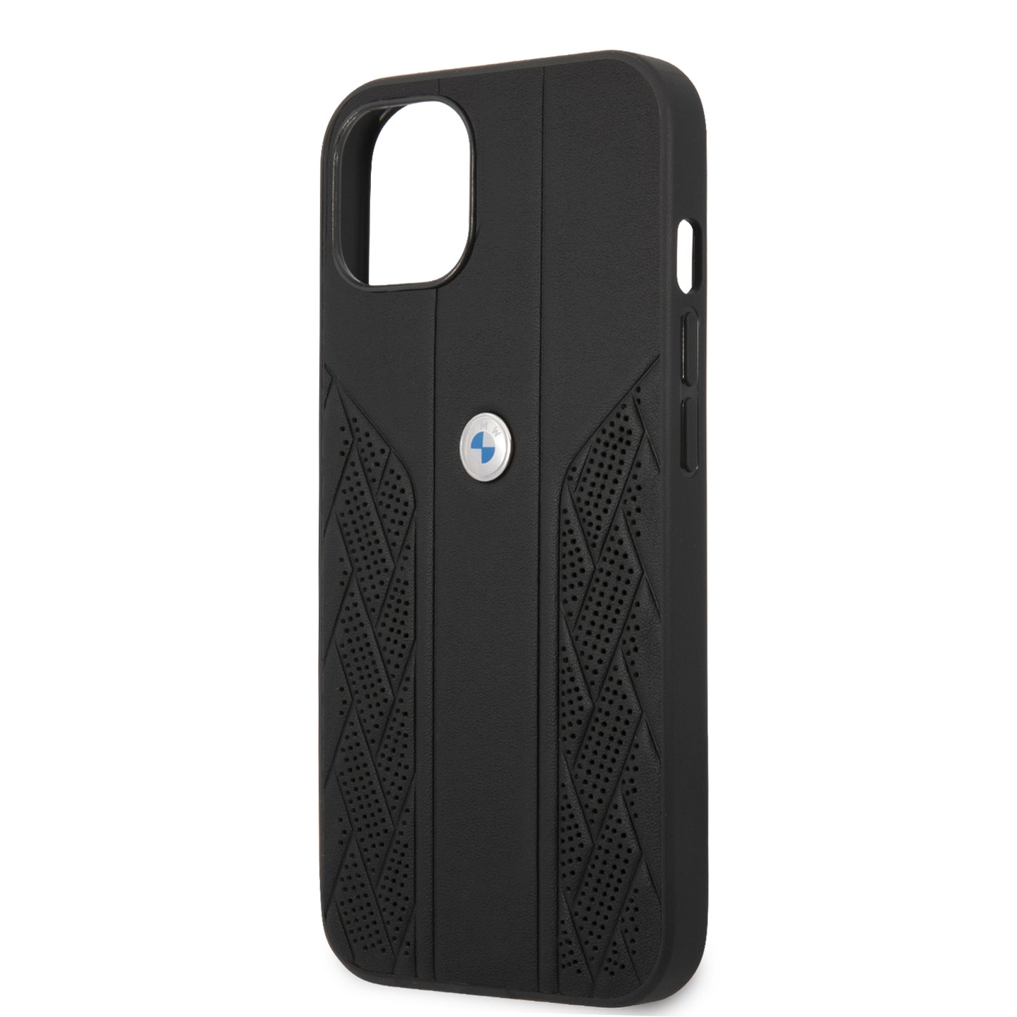 Case BMW de Cuero Perforado para iPhone 13 - Negra | Diseño Deportivo y Elegancia Premium