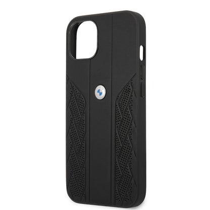 Case BMW de Cuero Perforado para iPhone 13 - Negra | Diseño Deportivo y Elegancia Premium
