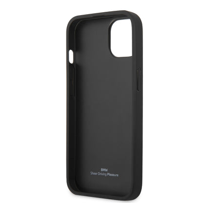 Case BMW de Cuero Perforado para iPhone 13 - Negra | Diseño Deportivo y Elegancia Premium