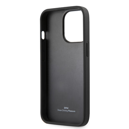 Case BMW de Cuero Perforado para iPhone 13 Pro Max - Roja | Estilo Deportivo y Elegancia Automotriz