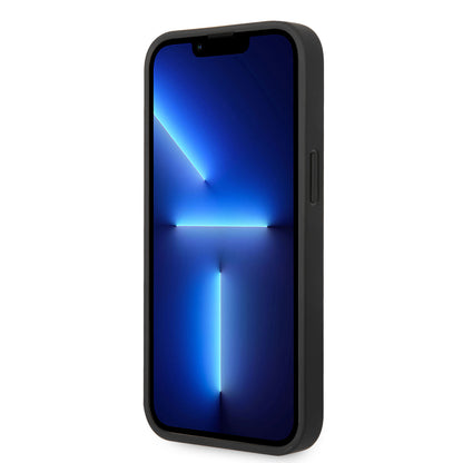 Funda BMW de Piel PU con Logotipo Impreso para iPhone 14 Plus - Gris | Case Original