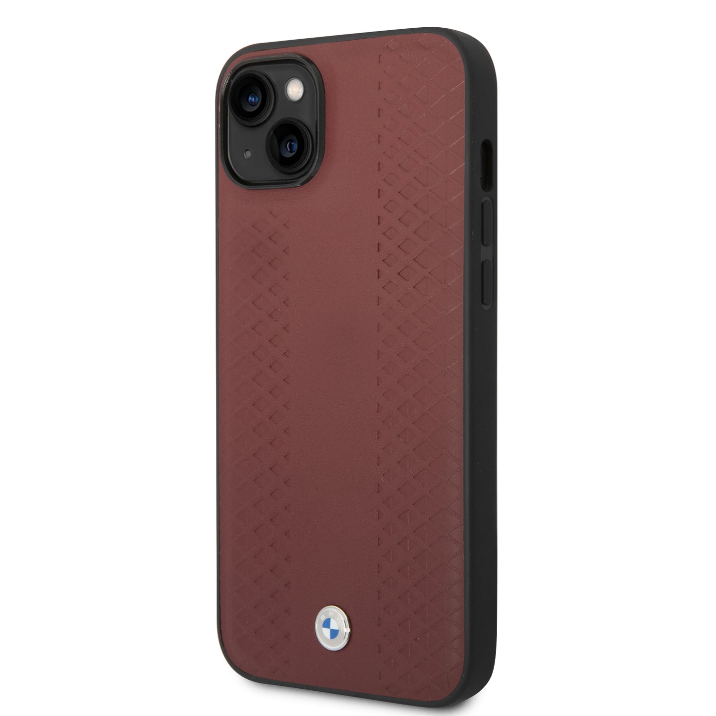 Funda BMW con Patrón de Triángulos para iPhone 14 Plus - Rojo | Case Original de Lujo