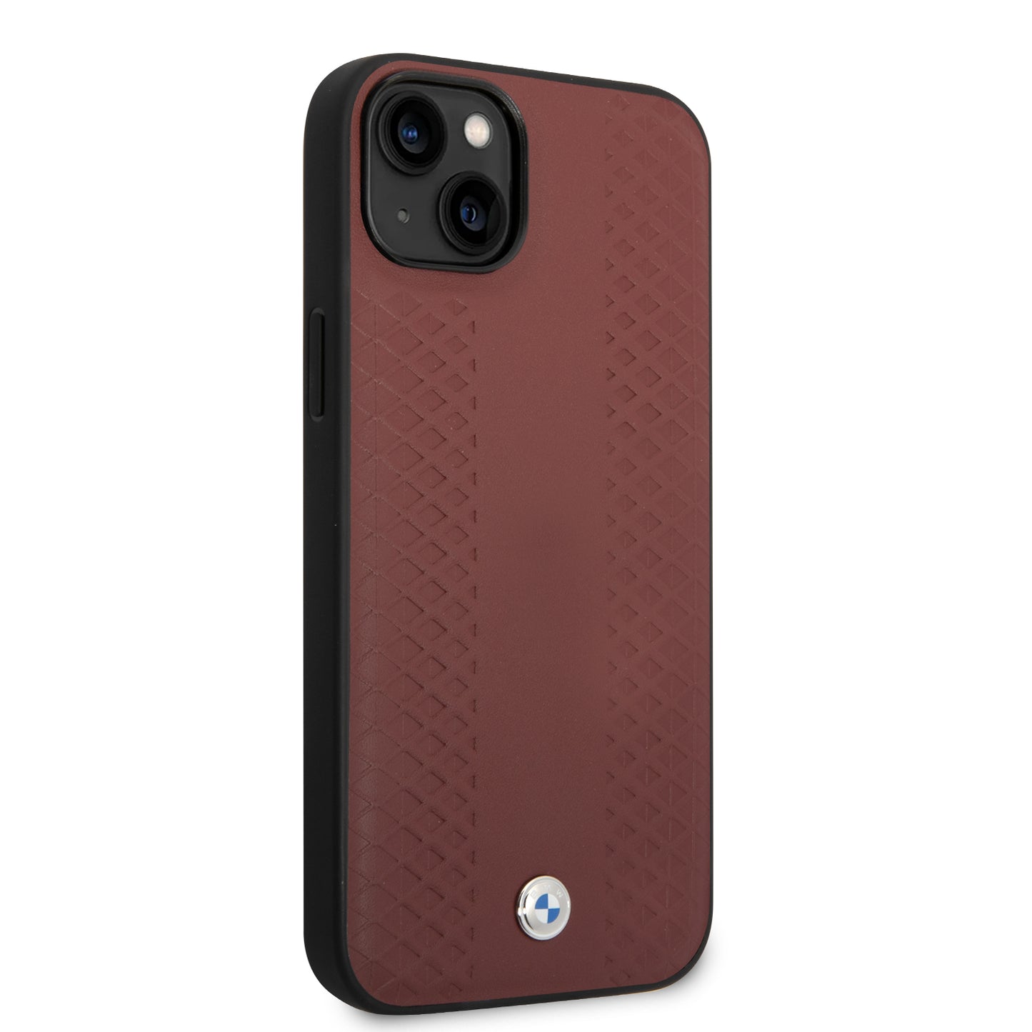 Funda BMW con Patrón de Triángulos para iPhone 14 Plus - Rojo | Case Original de Lujo