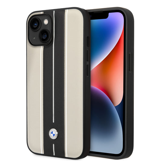 Funda BMW Diseño Pista para iPhone 14 Plus - Beige | Case Original de Lujo