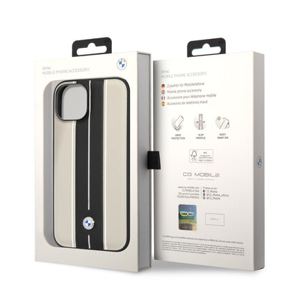 Funda BMW Diseño Pista para iPhone 14 Plus - Beige | Case Original de Lujo
