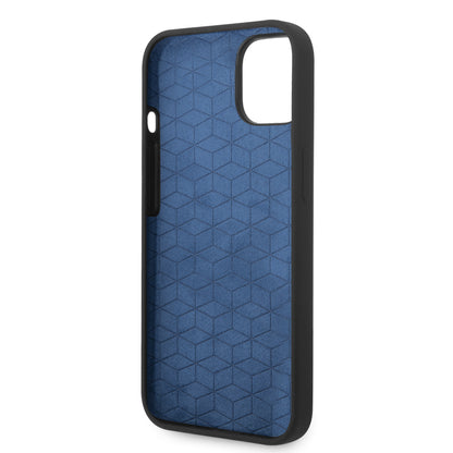 Funda BMW de Silicón con Líneas Horizontales para iPhone 14 Plus - Negro | Case Original