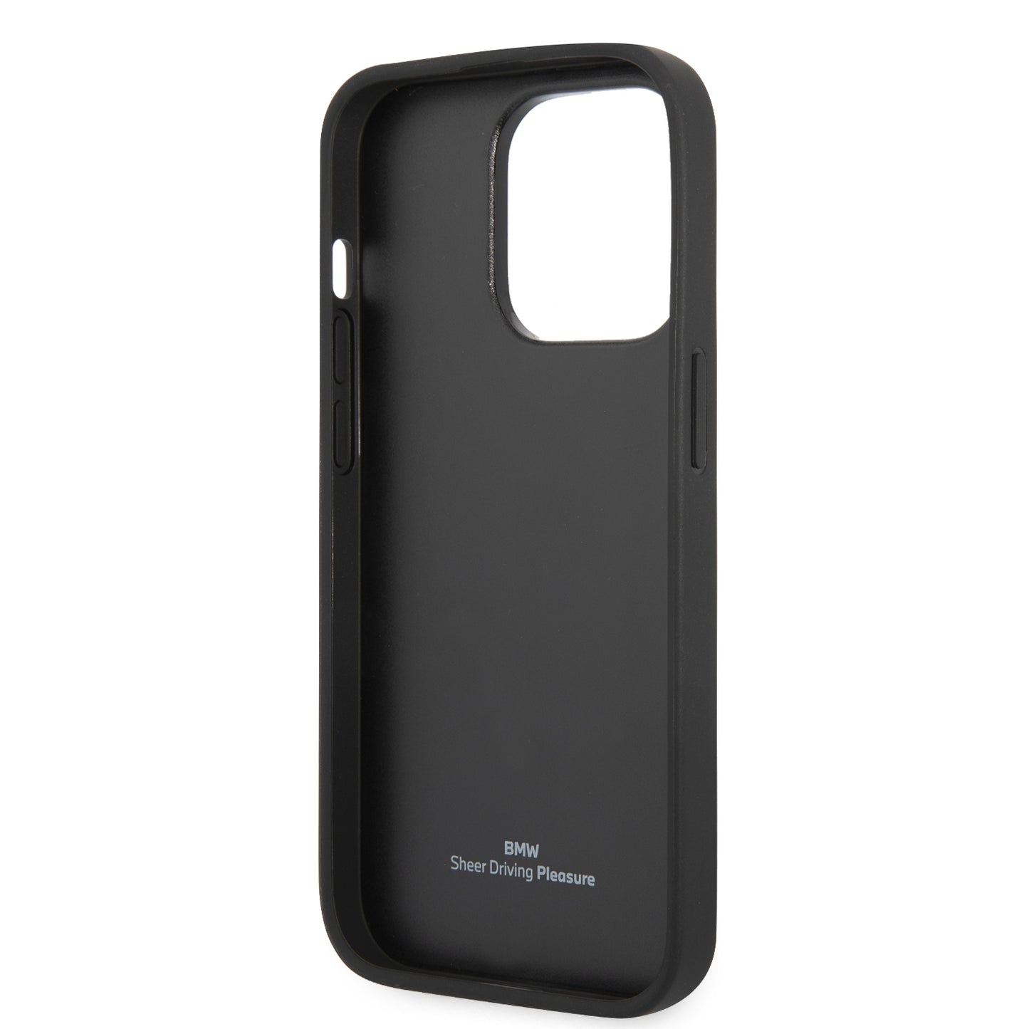 Case BMW de Piel Grabada para iPhone 14 Pro Max - Roja | Estilo Deportivo y Protección de Lujo