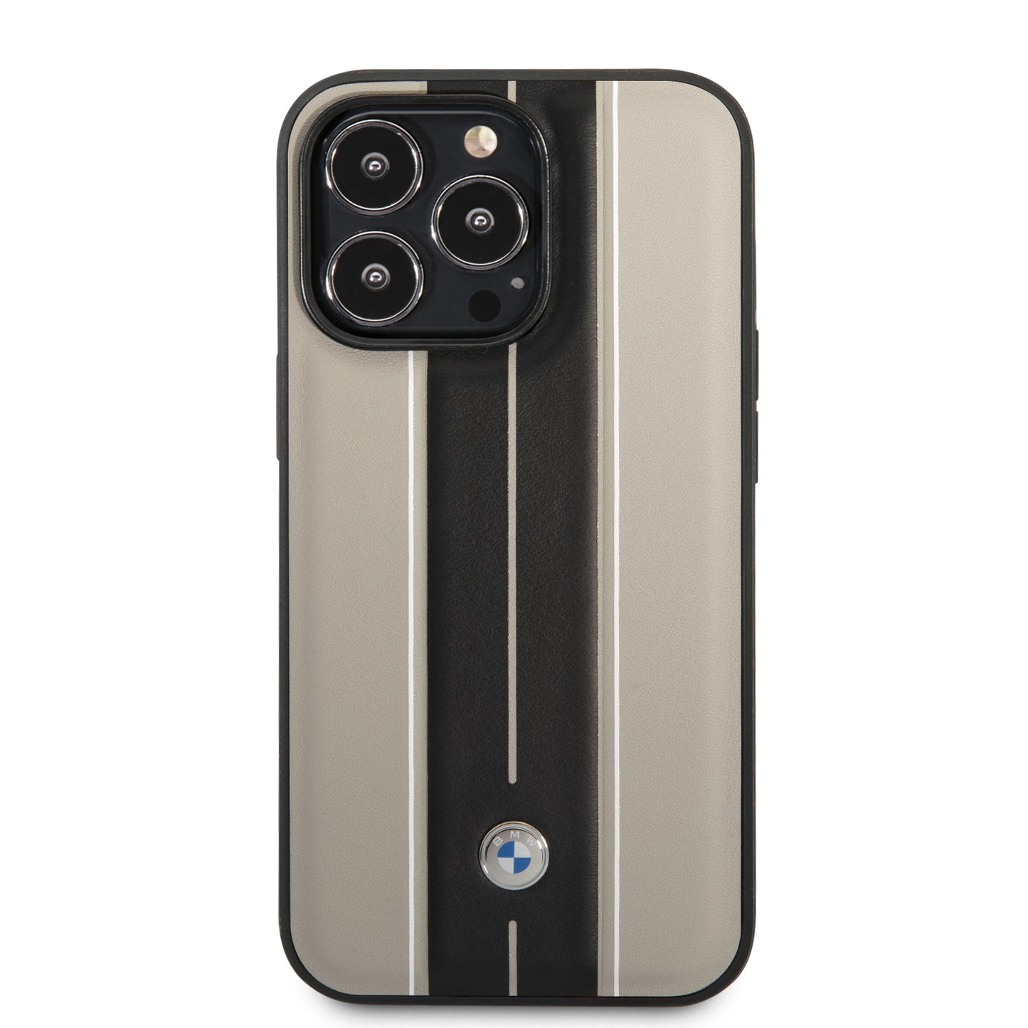 Case BMW Pista para iPhone 14 Pro Max - Beige | Estilo Deportivo y Protección Premium