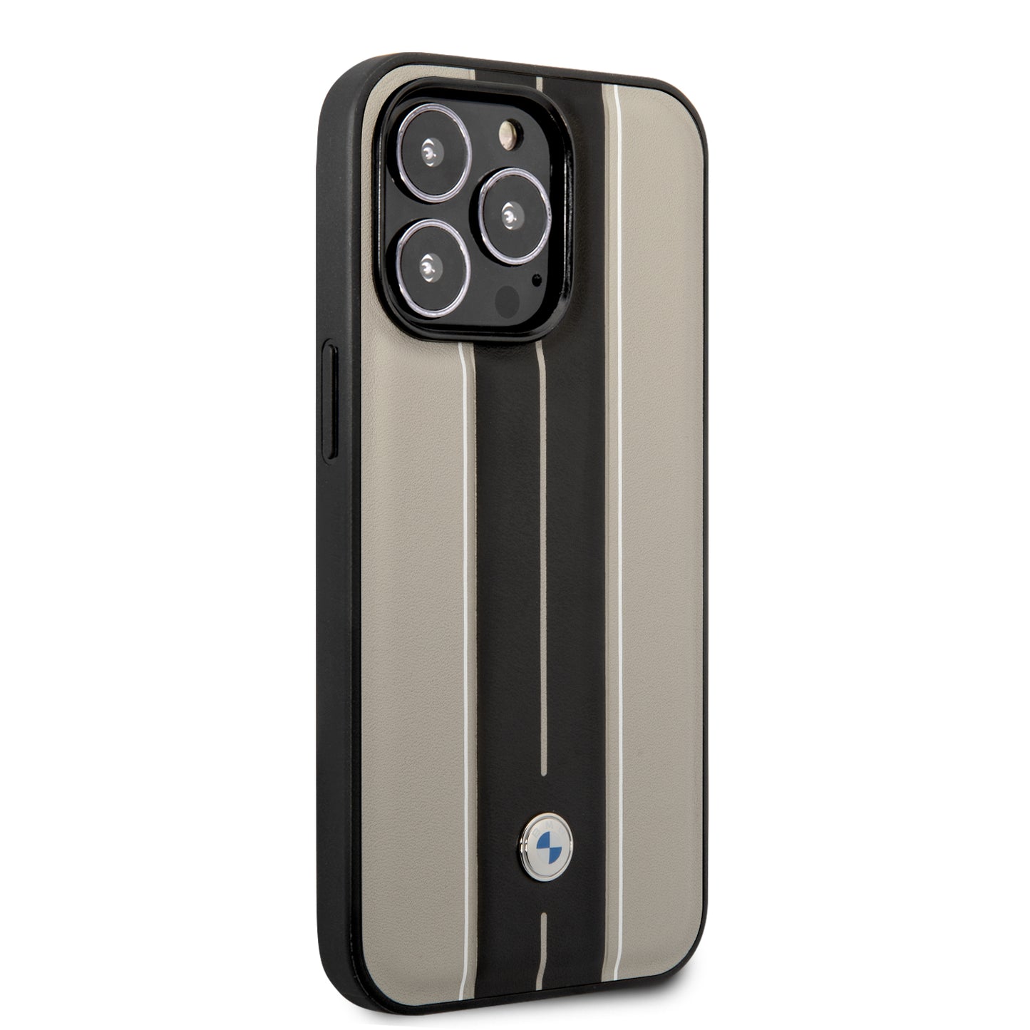 Case BMW Pista para iPhone 14 Pro Max - Beige | Estilo Deportivo y Protección Premium