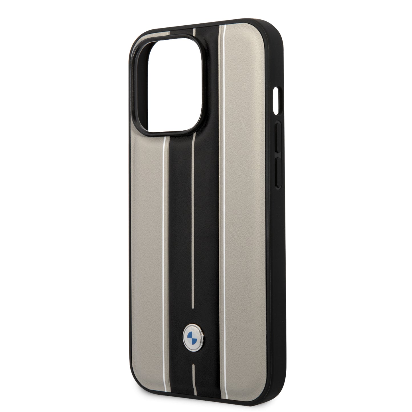 Case BMW Pista para iPhone 14 Pro Max - Beige | Estilo Deportivo y Protección Premium