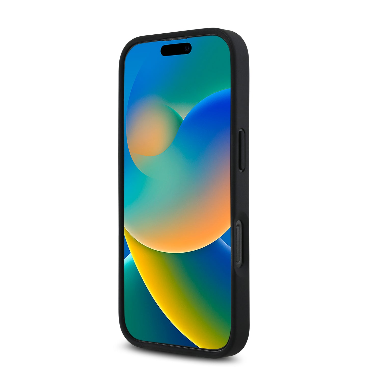 Funda BMW de Piel Perforada con Línea Deportiva para iPhone 16 Pro - Negro | Case Original