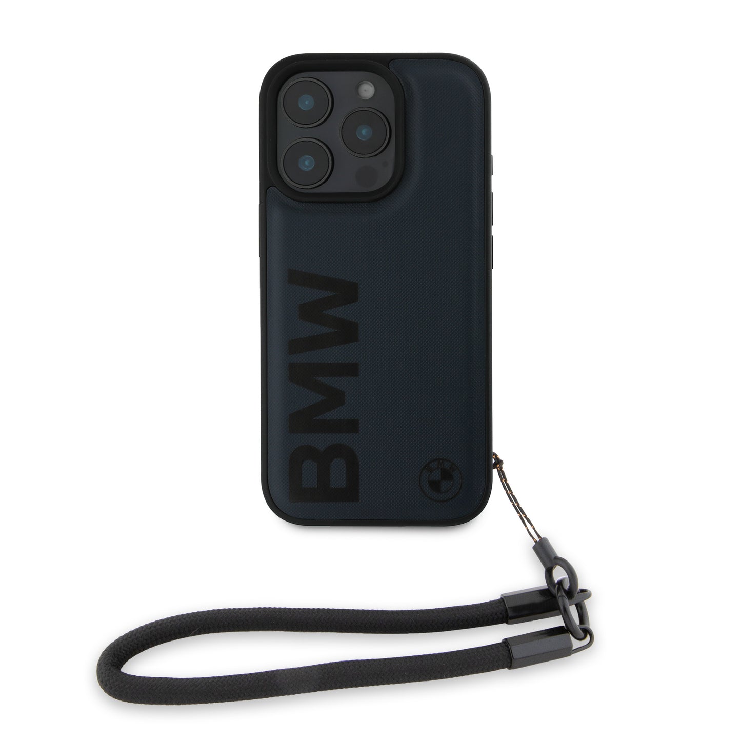 Funda BMW de Cuero Genuino con Logo 3D para iPhone 16 Pro - Azul | Case Original