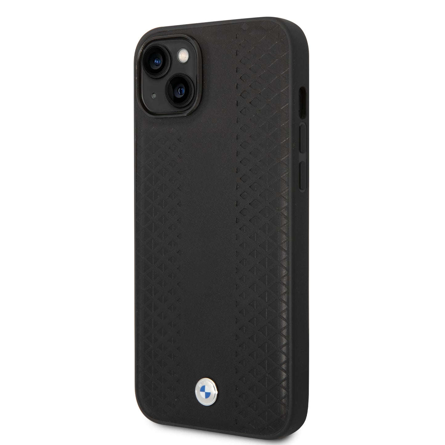 Funda BMW con Patrón de Triángulos para iPhone 14 Plus - Negro | Case Original de Lujo