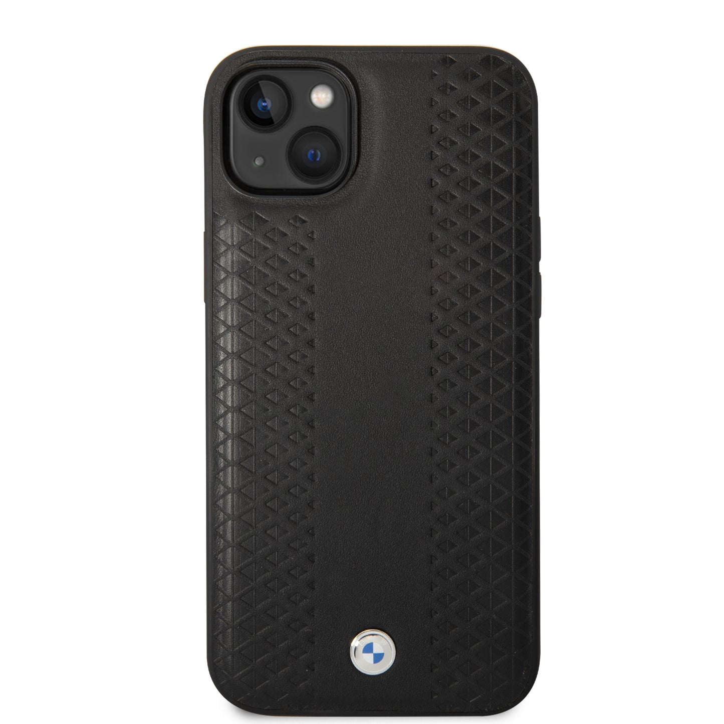 Funda BMW con Patrón de Triángulos para iPhone 14 Plus - Negro | Case Original de Lujo