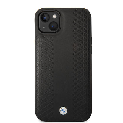 Funda BMW con Patrón de Triángulos para iPhone 14 Plus - Negro | Case Original de Lujo