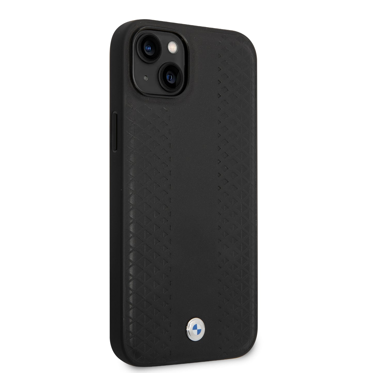 Funda BMW con Patrón de Triángulos para iPhone 14 Plus - Negro | Case Original de Lujo