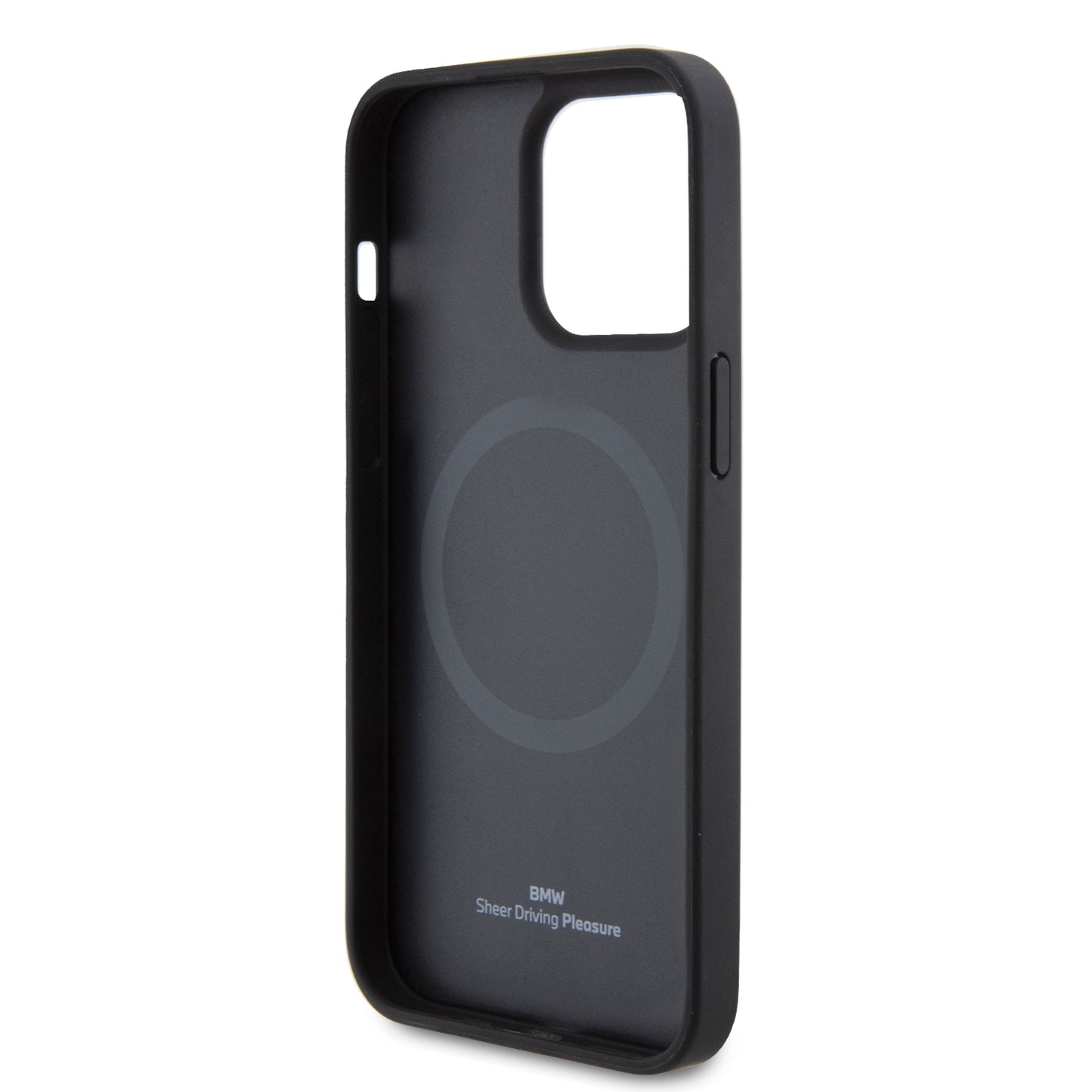 Case BMW de Cuero Estampado para iPhone 15 Pro - Azul | Estilo Automotriz Premium