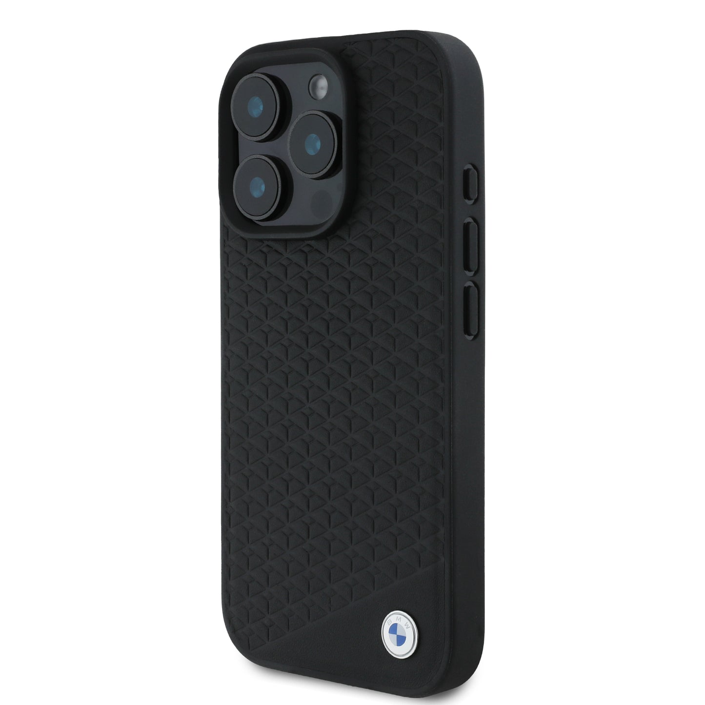 Funda BMW con Diseño de Patrón de Neumático para iPhone 16 Pro - Negro | Case Original de Alto Impacto