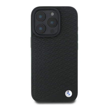 Funda BMW con Diseño de Patrón de Neumático para iPhone 16 Pro - Negro | Case Original de Alto Impacto