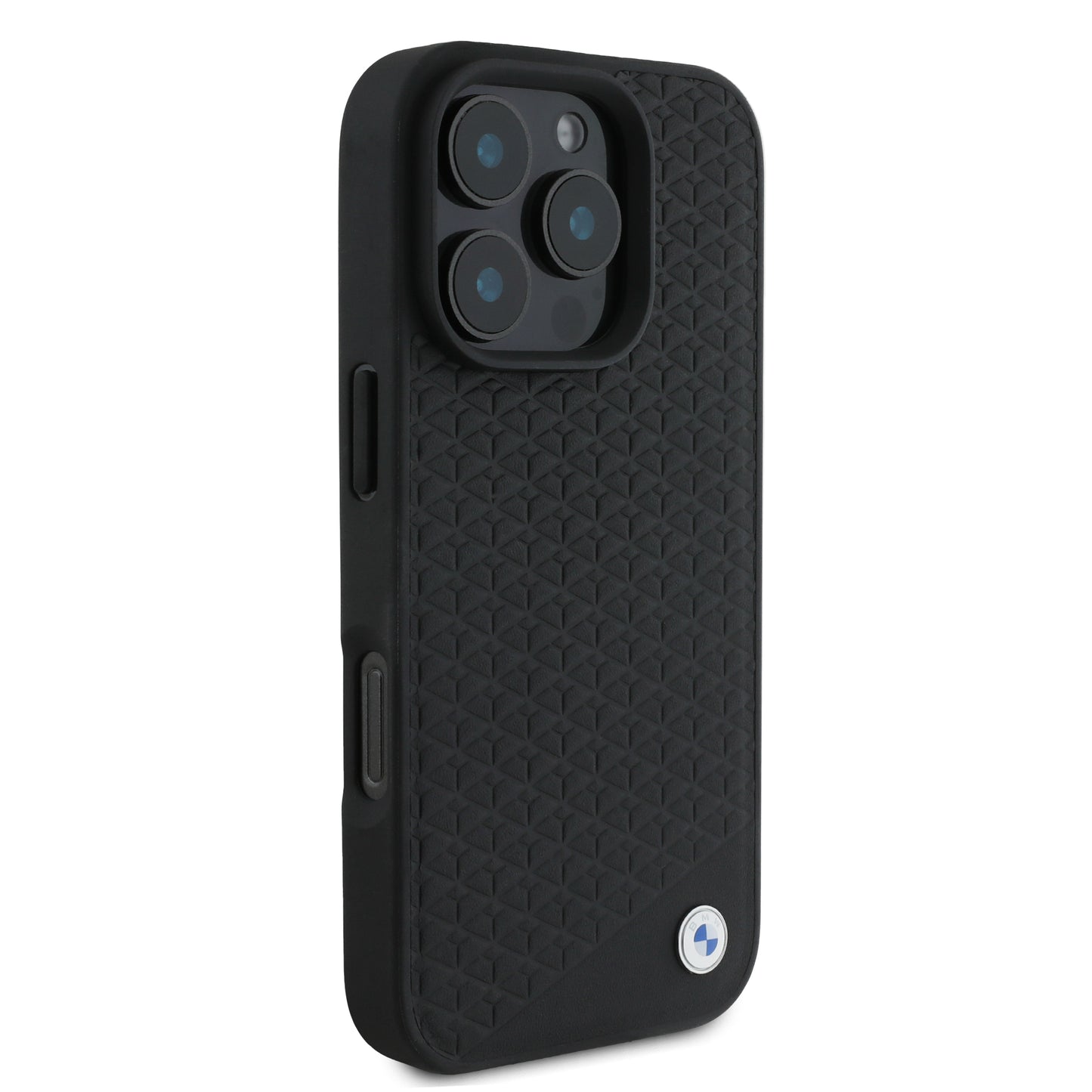 Funda BMW con Diseño de Patrón de Neumático para iPhone 16 Pro - Negro | Case Original de Alto Impacto