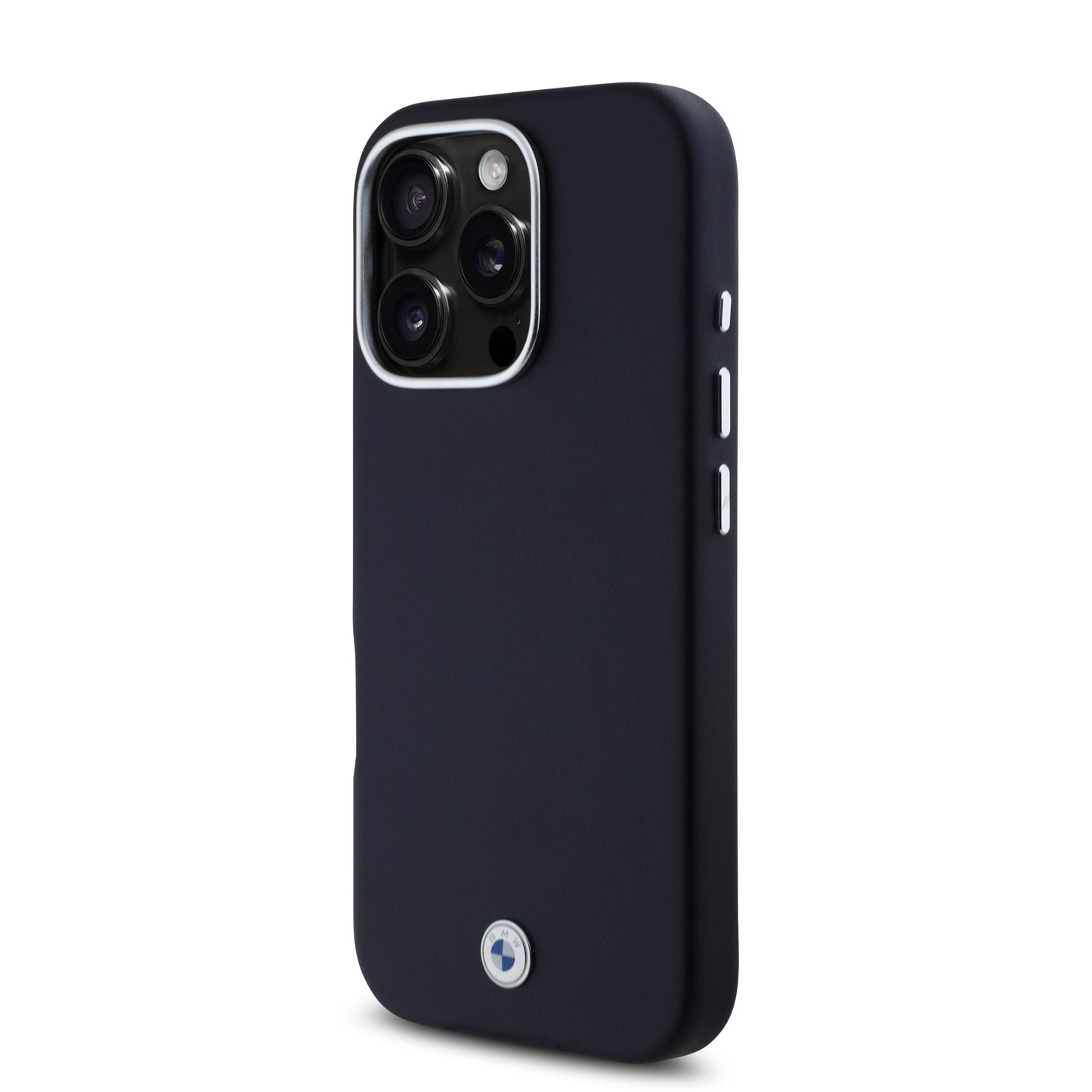 Funda BMW de Lujo con Logotipo Metálico para iPhone 16 Pro Max - Azul | Case Original