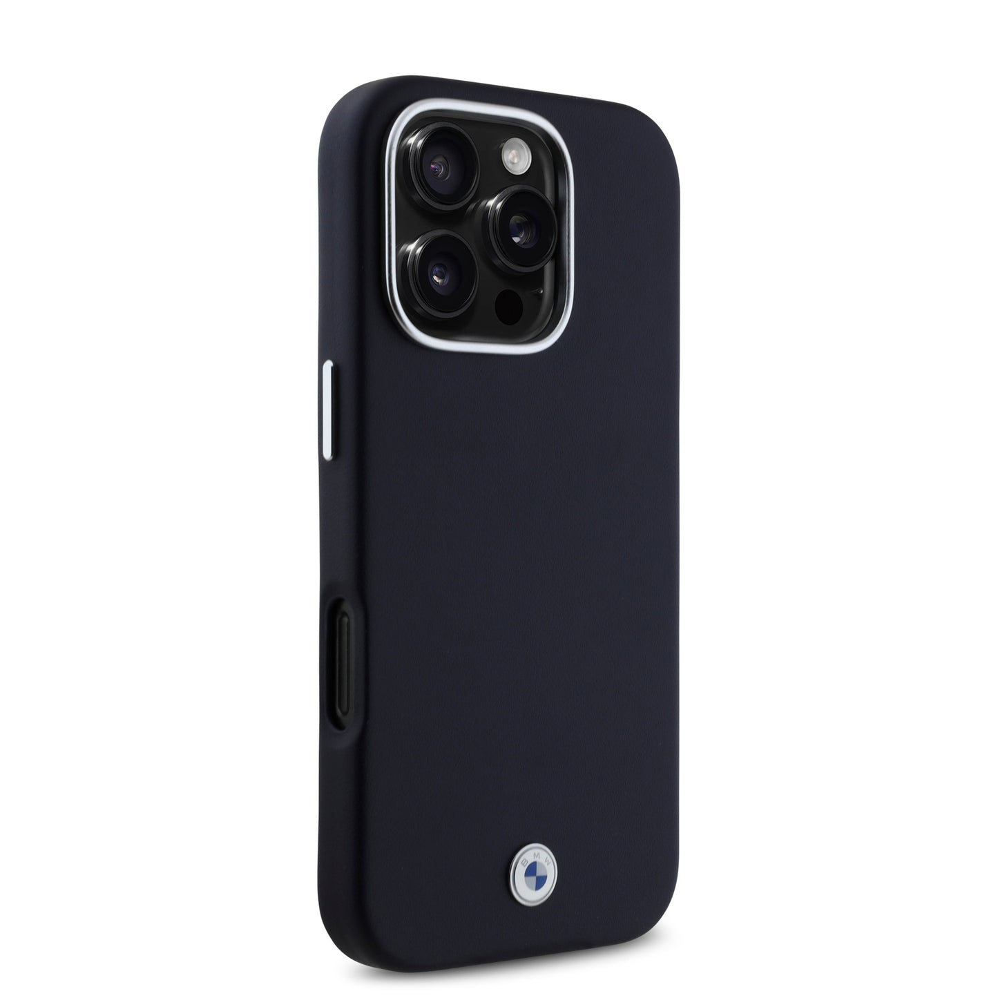 Funda BMW de Lujo con Logotipo Metálico para iPhone 16 Pro Max - Azul | Case Original