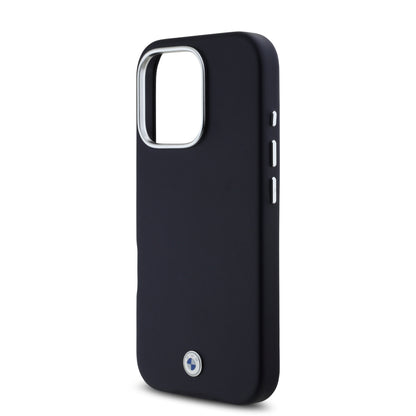 Funda BMW de Lujo con Logotipo Metálico para iPhone 16 Pro Max - Azul | Case Original