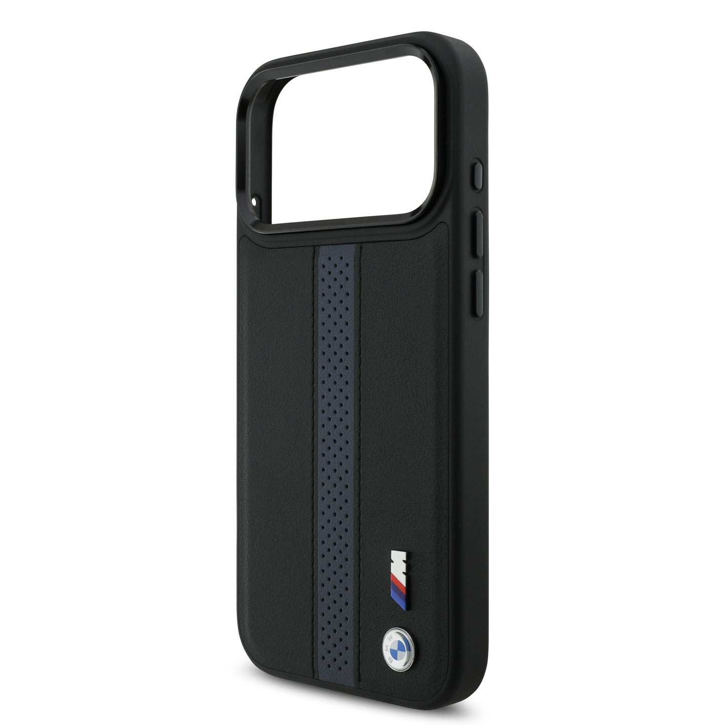 Funda BMW M Series MagSafe Azul con Franja Perforada para iPhone 17 Pro Max | Case Original de Lujo