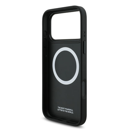 Funda BMW M Series MagSafe Azul con Franja Perforada para iPhone 17 Pro Max | Case Original de Lujo