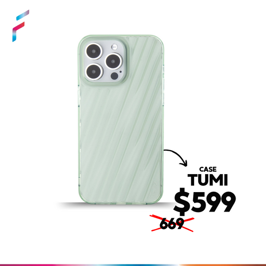 Case TUMI Bordes Verdes para iPhone 15 Pro Max – Funda Premium Resistente y Elegante