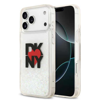 Case DKNY Liquid Glitter para iPhone 17 Pro | Funda Brillante a Prueba de Golpes