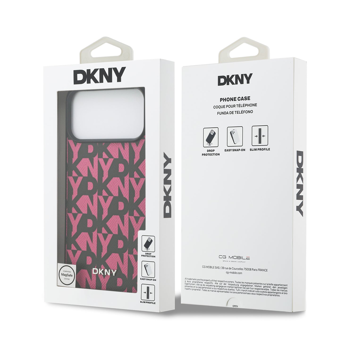 Funda DKNY de Piel PU Estilo Cuadros para iPhone 17 Pro Max | Case Premium 44