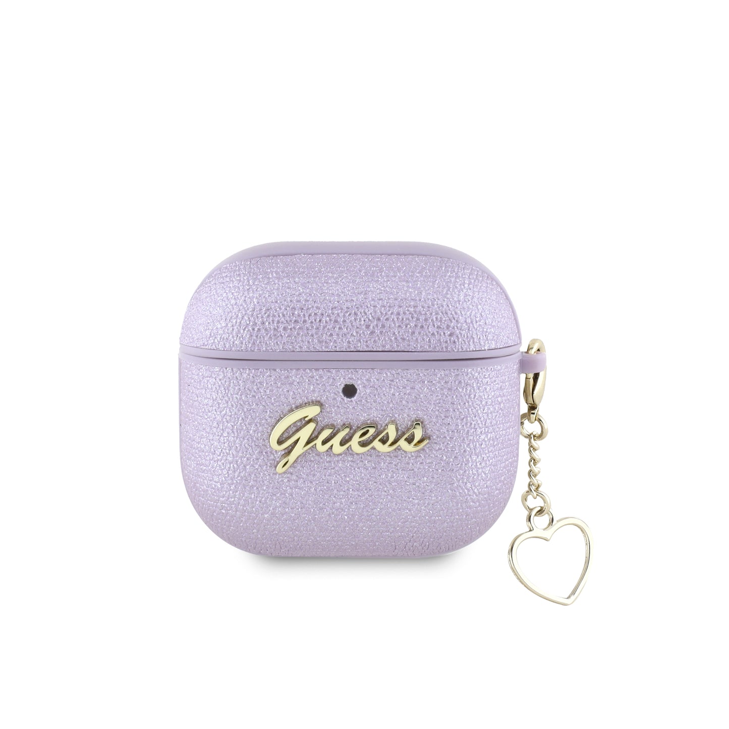 Case Guess Lila AirPods 4 con Logo Metálico – Elegancia y Protección en un Solo Accesorio