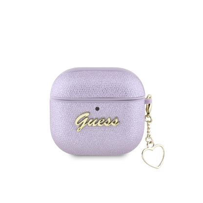 Case Guess Lila AirPods 4 con Logo Metálico – Elegancia y Protección en un Solo Accesorio