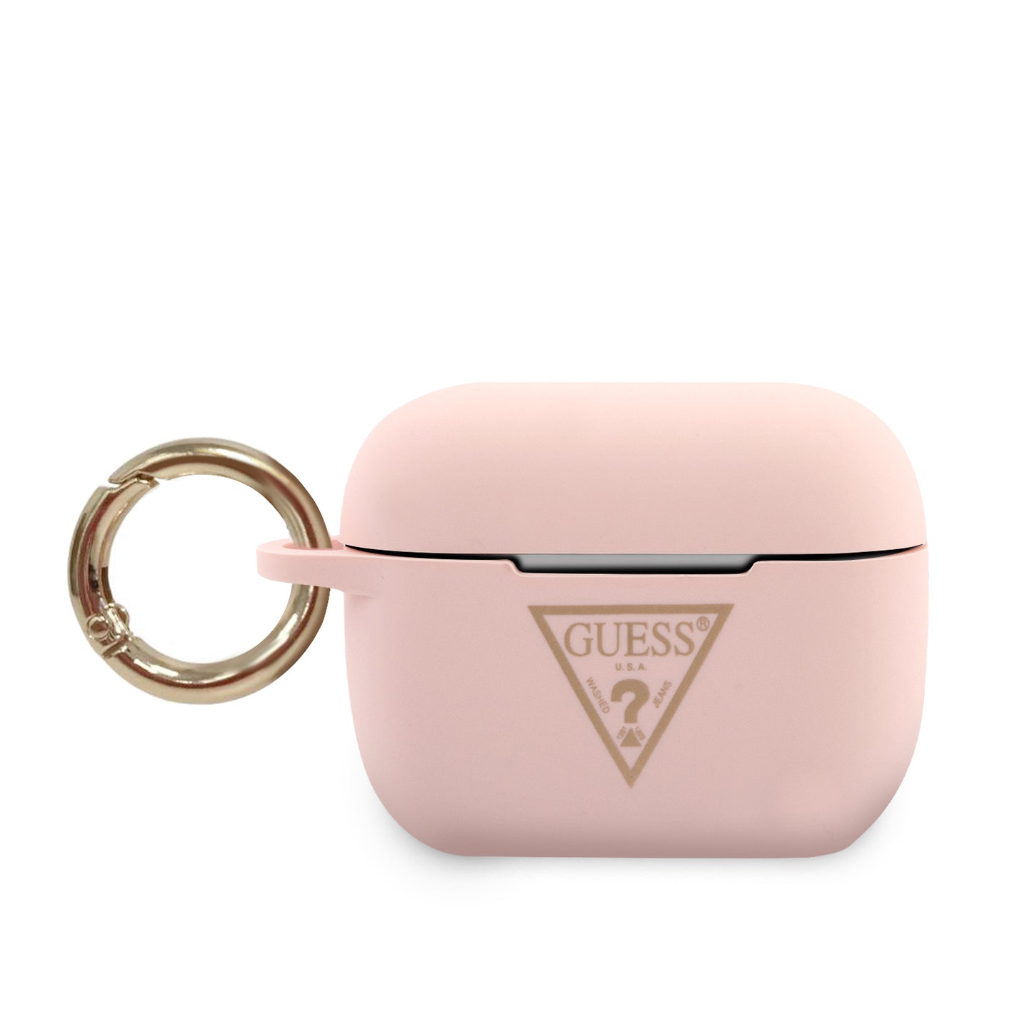 Case Guess AirPods Pro Rosa – Silicón con Logo Triángulo